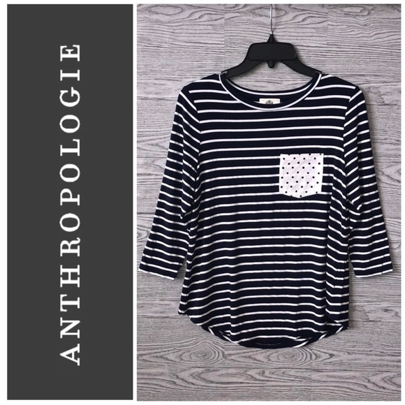 Anthropologie Tops - Lili’s Closet | Polka Dot Pocket Stripe Top